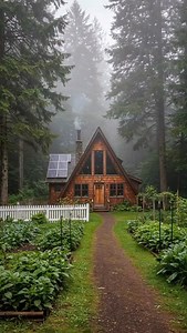 Could you go for a beautiful A Frame cabin in the woods? | Tiny House Inspiration