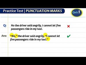 English Punctuation Quiz by Quality Education | How to use punctuations correctly in writing