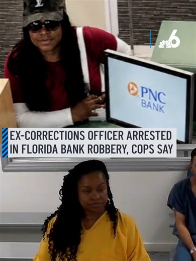 A former corrections officer on the wrong side of the law after authorities said she robbed a bank in Florida last year. Mary Jane Adolphus was arrested in the robbery at a PNC Bank. Officials said Adolphus displayed what appeared to be a firearm and fled with around $2,000. #police #bank #florida #arrest