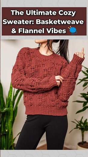 Flannel vibes crochet sweater tutorial 🧶 #crochet #diy #cozy
