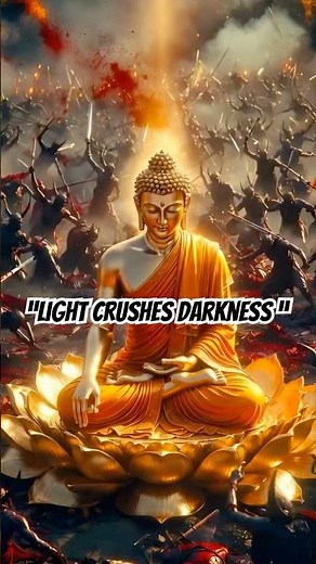 “Divine Awakening: Buddha’s Light Destroys the Darkness” #buddha #spiritualshorts