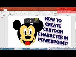 How to Create Mickey Mouse Cartoon Character in PowerPoint | Easy Step-by-Step Guide