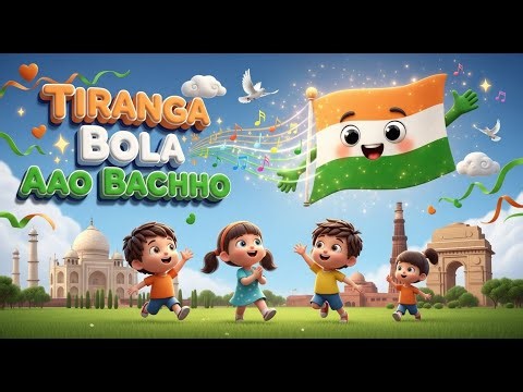 🇮🇳🎉Tiranga Bola Aao Bachho | Hindi Kids Republic Day Rhyme 🇮🇳🎉