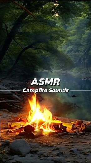 🔥 Campfire Sounds by the River | Fire Crackling Sounds for Sleep, Study, Relax (No Music, ASMR)
