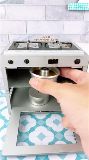 ミニコーヒーシフォンケーキ☕🎂✨| Mini Coffee Chiffon Cake | Real Mini World