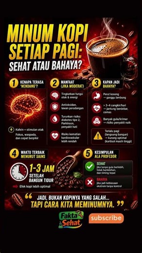 Minum Kopi Setiap Pagi Sehat atau Bahaya