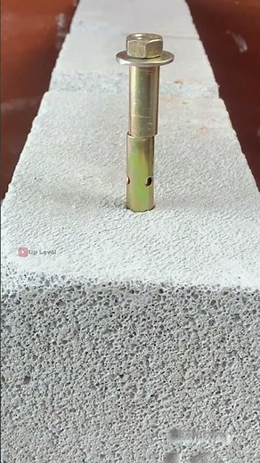 Perfect Anchor Bolt Finish! Neat and Strong Installation in Lightweight Concrete 🔩 #DIYTips