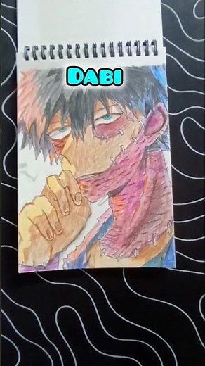 how to make dabi drawing from my heros Akademi #shorts #myheroacademia #dabi