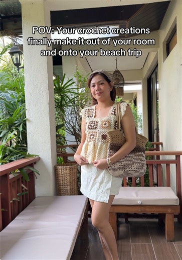 Crochet Granny Square Beach Outfit Reveal