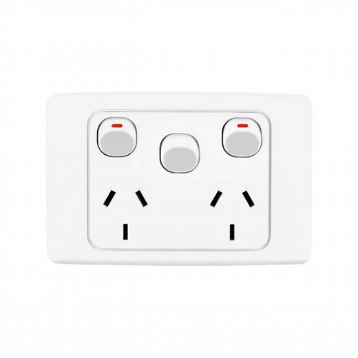Deta Double Pole Double Power Point With Extra Switch