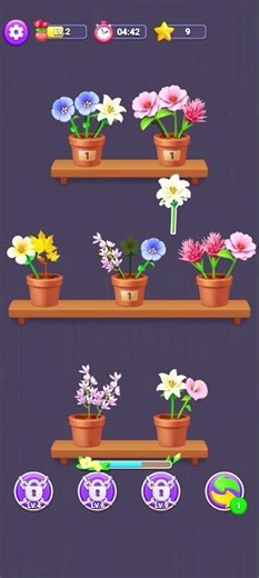 flower merge - sort games #shorts