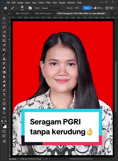 Edit Foto Seragam PGRI Tanpa Kerudung