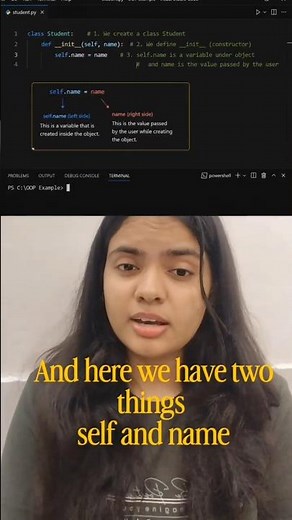 What Actually is self in Python? #python #youtube #shorts