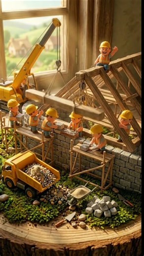The Cutest Construction Site You’ve Ever Seen! 👷‍♂️🏗️ #tinyworld #fyp #shorts
