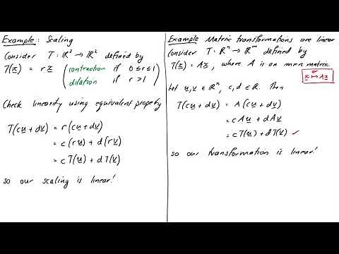 Introduction to linear transformations
