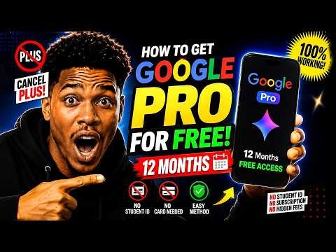 How to Get Google AI Pro FREE for 12 Months! 🔥 NO STUDENT I D NEEDED (2026) -NOT PLUS