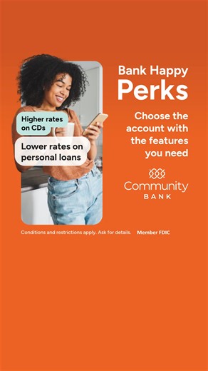 Our checking account options have all the features you need and the perks you deserve. Open an account today. | Community Bank, N.A.
