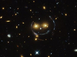 Galactic Smiley Face Captured by Hubble Telescope