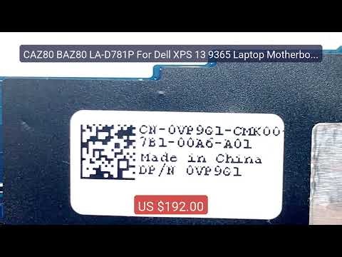 CAZ80 BAZ80 LA-D781P For Dell XPS 13 9365 Laptop Motherboard W... — Hot Deal 2026 | Limited Offer!