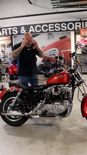 A perfect 1982 Sportster XLH 1000 just rolled in to get a service. Very rare model to be this clean #onlyatberts | Bert's Black Widow Harley-Davidson
