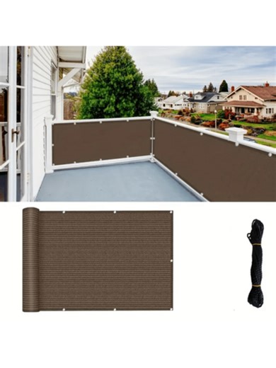Écran de confidentialité robuste pour l'extérieur, l'arrière-cour. Pare-soleil et barrière contre le vent avec œillets. Clôture de confidentialité pour l'extérieur, bloquant les UV pour l'arrière-cour | SHEIN