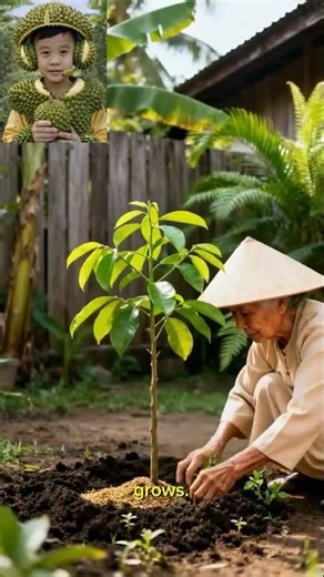 From Seed to King of Fruits 👑 | Grandma’s Durian Tree Timelapse