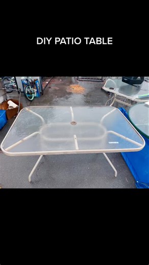 DIY Patio Table Makeover: Painting Outdoor Glass Table Tiled