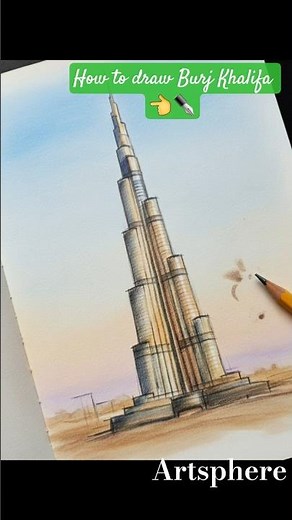 Burj Khalifa Drawing. How to draw burj khalifa- step by step #burjkhalifa #drawing #sketch