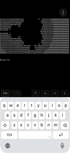 MBASIC Fractal on Pocket CPM on iPhone