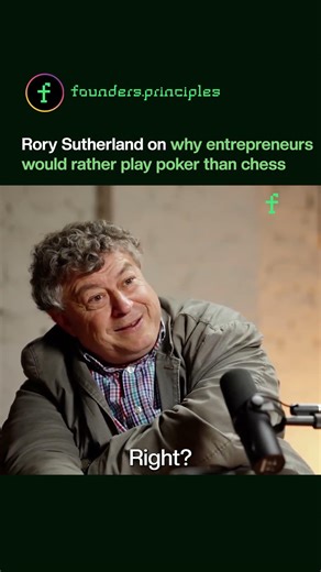 Rory Sutherland on why entrepreneurs would rather play poker than chess #successmindset