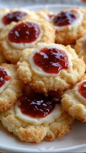 6.8K views · 31 reactions | Raspberry Cheesecake Thumbprint Cookies |...