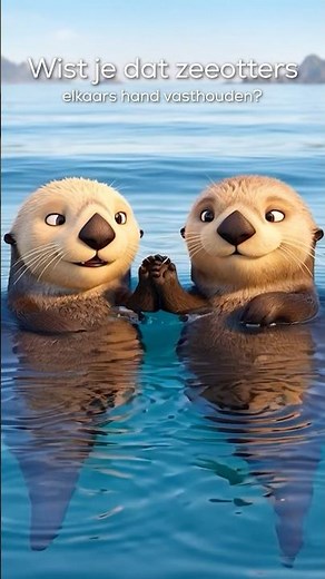 Wist je dat zeeotters elkaars hand vasthouden? 👀🦦 #dieren #water #schattig #otter #valentijnsdag