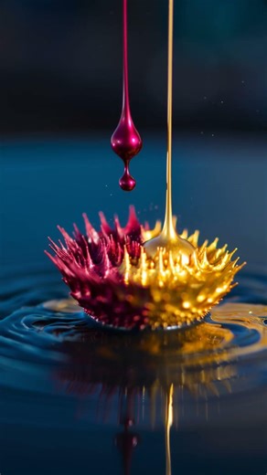 Paint Drops Form Fractals in Slow Motion 🎨 #shorts