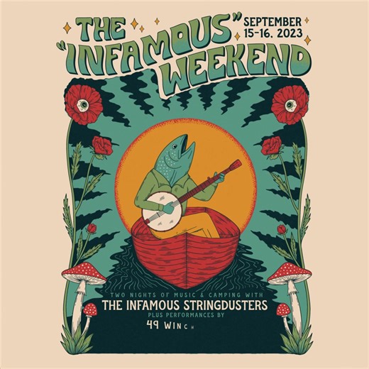 ON SALE NOW: THE INFAMOUS WEEKEND, hosted by The Infamous Stringdusters & Rooster Walk on September 15-16, 2023 at #PopsFarm https://www.infamousweekend.com/ The Infamous Stringdusters 49 Winchester Yarn Kendall Street Company The Sweet Lillies The Wilson Springs Hotel Furnace Mountain Band The Jared Stout Band #beinfamous #infamousweekend #RoosterWalk | Rooster Walk