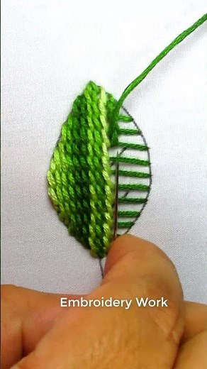 🌿Amazing leaf stitch hand embroidery tutorial🌿