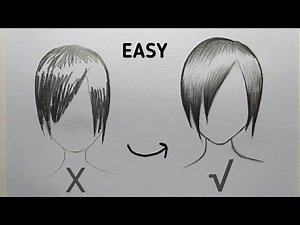 How to draw Hair Anime ( Easy Tutorial for Beginners) Step by step