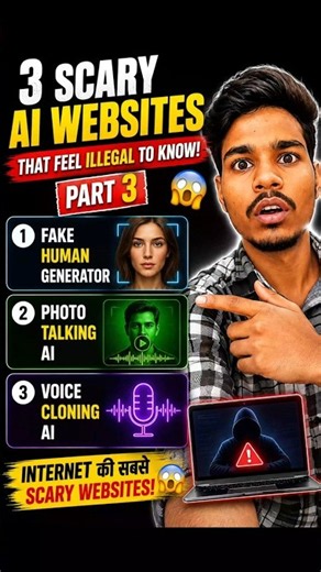 3 Scary AI Websites That Feel Illegal to Know 😱 | Part 3 #shorts