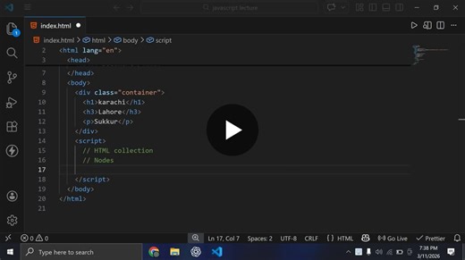Dom Traversing HTML Collection | Qudrat Ali
