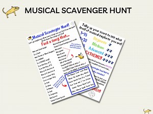 Musical Scavenger Hunt: Music Theory Games & Worksheets (PDF/PNG) - Etsy