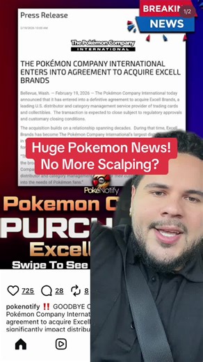 Huge news for the Pokemon community! No more scalping! New Pokemon agreement will allow more product to hit the shelves! What do you guys think of this?? #pokemonmarketwatch #pokemonmarketupdate #pokemonmarket #pokemoninvesting #pokemonnews