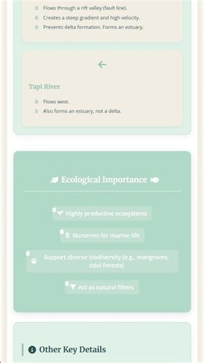 Estuaries and Deltas: Formation, characteristics, and ecological importance