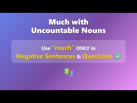 How to Use Much with Uncountable Nouns in English | Grammar for Beginners