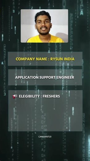 👉 Fresher Job Alert 🚨 Application Support Engineer Hiring | Apply Fast (Limited Seats!) #shorts #yt