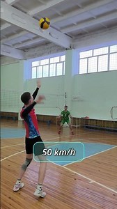 Volleyball challenge!⚡️Measuring spike speeds in km/h. Can you guess the top speed? #usa #volleyball