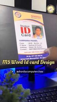 🎓 MS Word में ID Card & Visiting Card कैसे बनाएं? 🪪✨ | Step-by-Step Tutorial 🔥 #shorts #viral