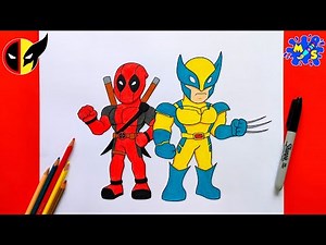 Deadpool and Wolverine Drawing || How to Draw Deadpool and Wolverine Easy