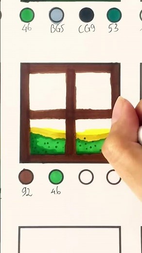 How to color Window #coloringbook #coloringtutorial #cozycoloring #adultcoloringbook #coloringtips