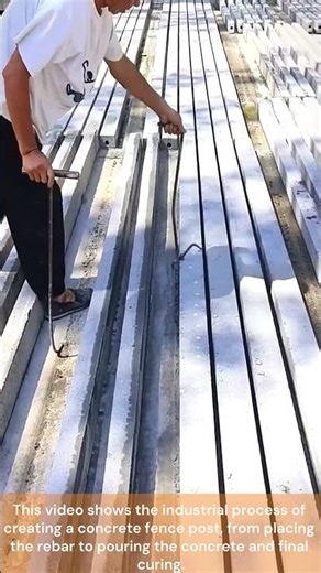 The process of making a concrete fence post