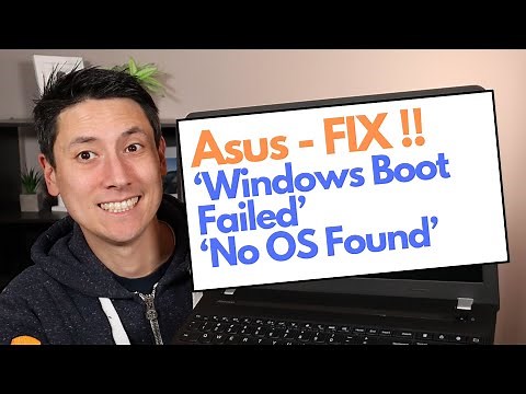 How To Fix Windows Boot Failed / No Operating System Found Error for Asus