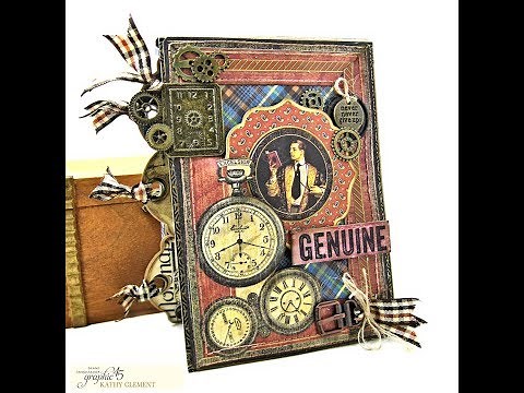 Graphic 45 A Proper Gentleman Card Folio Tutorial Part 1 of 2